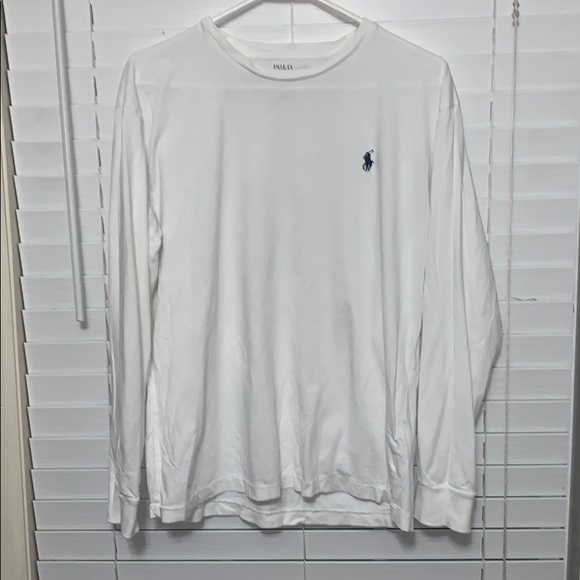 White long sleeve crew neck men’s - Picture 1 of 4